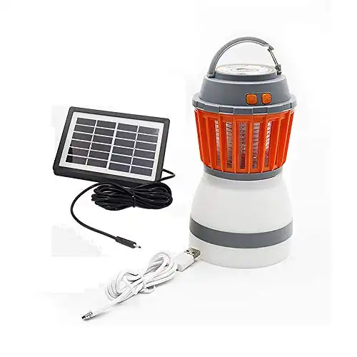 MAYSAK Camping Lantern Bug Zapper 2 in 1 Solar Light