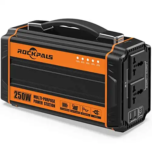 Rockpals 250-Watt Portable Solar Ready Generator
